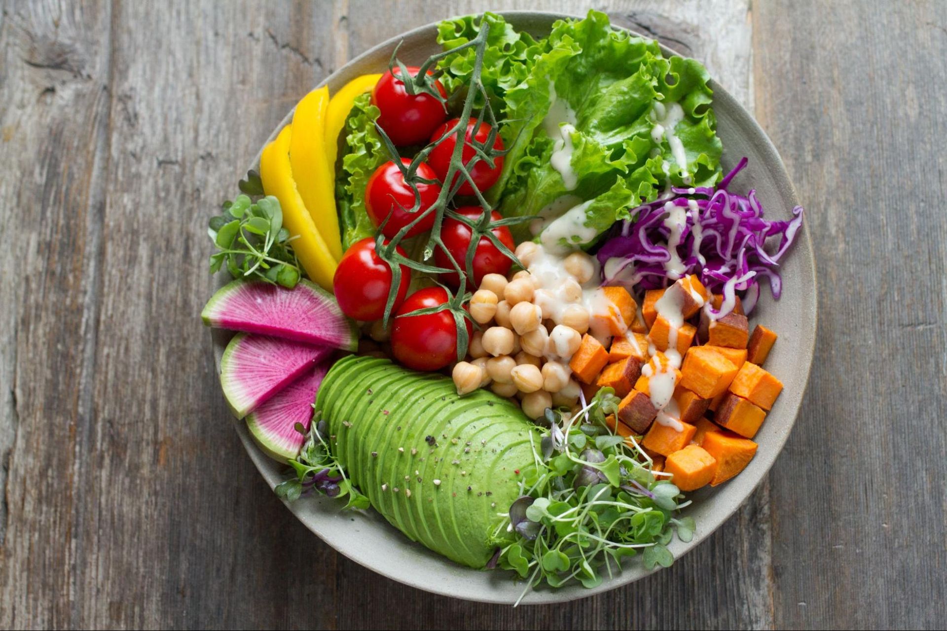 Plate of vegetables